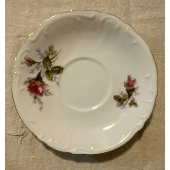 New Royal Rose Fine China 5 1/2" Berry Bowls, Set of 2 & 5 1/2" Saucers Set of 2 - Picture 8 of 12